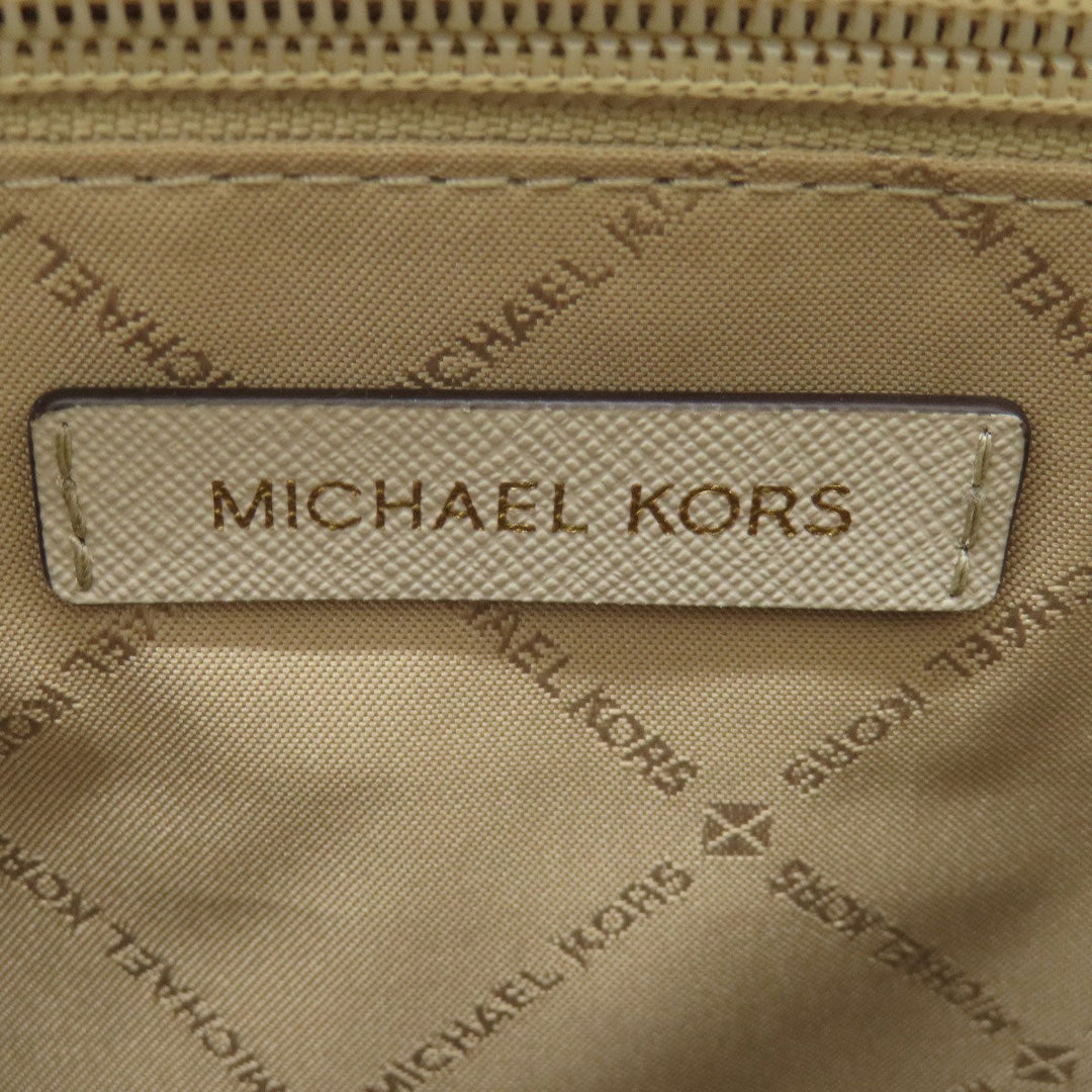 MICHAEL KORS Tote Bag leather gray logo Women Used Authentic