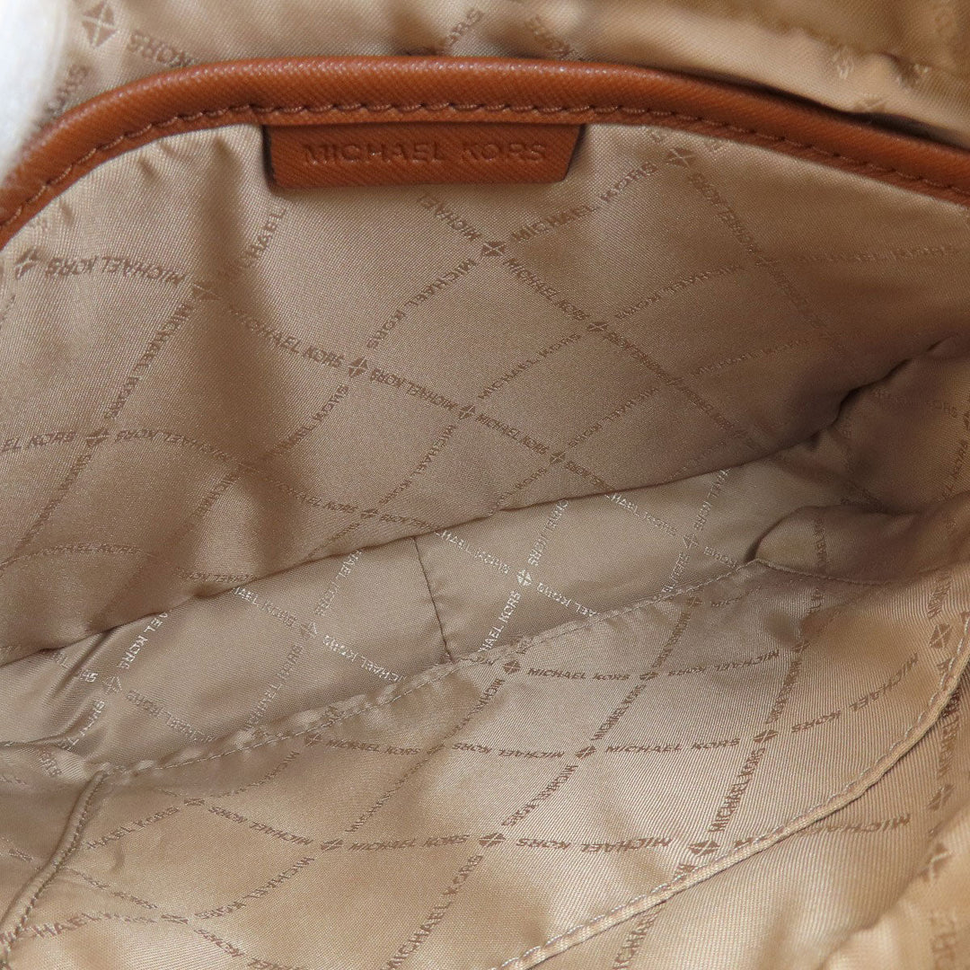 MICHAEL KORS Shoulder Bag PVC Brown MK signature