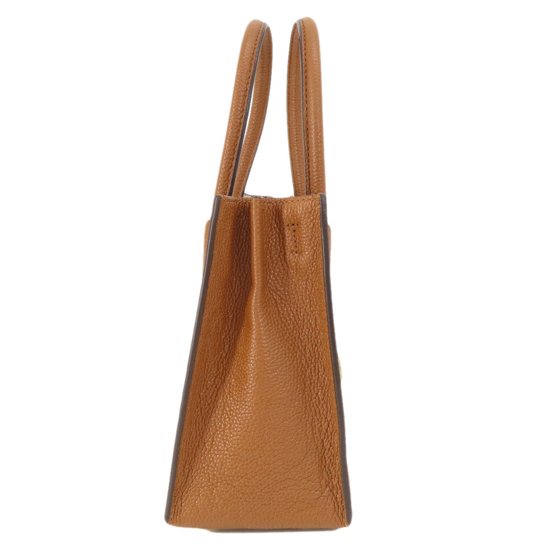MICHAEL KORS Handbag leather Brown logo 2WAY Women Used Authentic