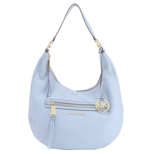 MICHAEL KORS Shoulder Bag leather blue one belt Women Used Authentic