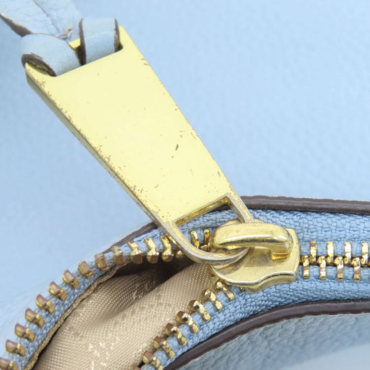 MICHAEL KORS Shoulder Bag leather blue one belt Women Used Authentic
