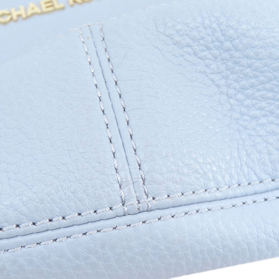 MICHAEL KORS Shoulder Bag leather blue one belt Women Used Authentic