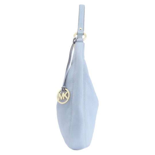 MICHAEL KORS Shoulder Bag leather blue one belt Women Used Authentic