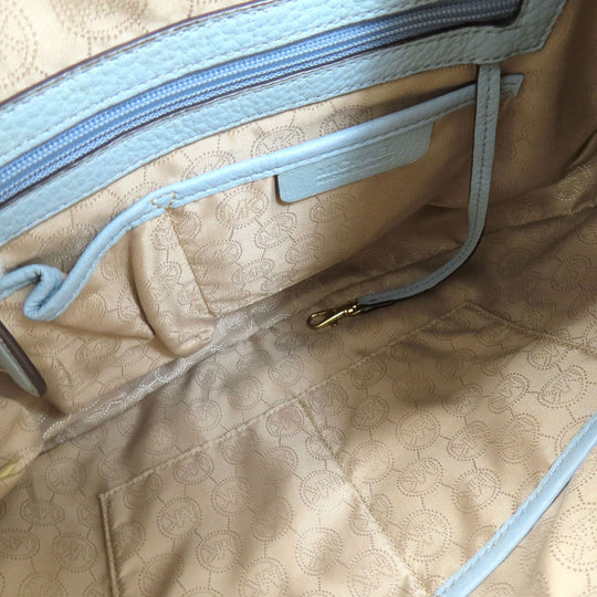 MICHAEL KORS Shoulder Bag leather blue one belt Women Used Authentic