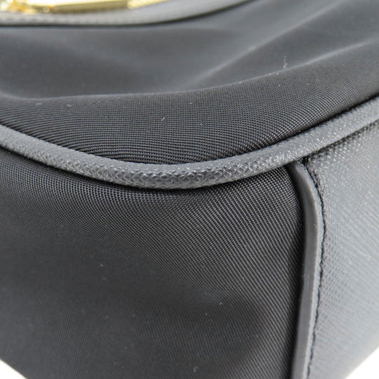 MICHAEL KORS Shoulder Bag Nylon black logo Women Used Authentic