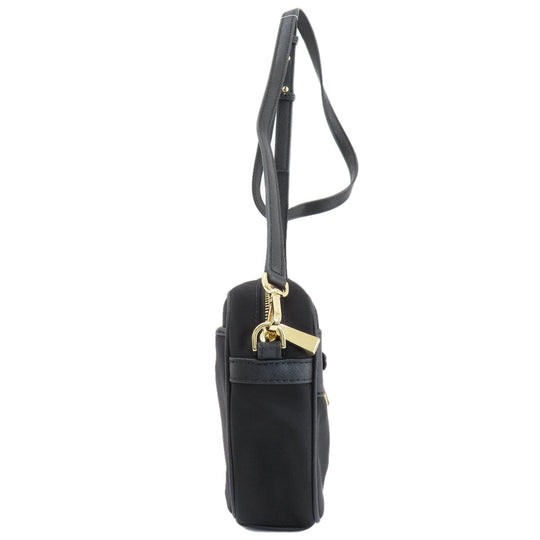 MICHAEL KORS Shoulder Bag Nylon black logo Women Used Authentic