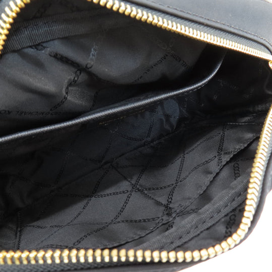 MICHAEL KORS Shoulder Bag Nylon black logo Women Used Authentic