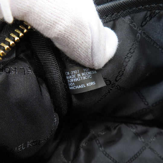 MICHAEL KORS Shoulder Bag Nylon black logo Women Used Authentic