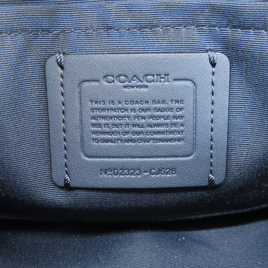 COACH Handbag CJ628 PVC green Sydney Satchel Houndstooth Print 2WAY Women Used Authentic