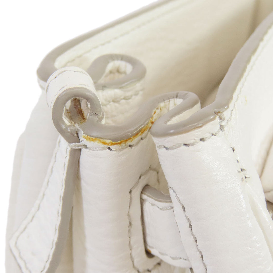 Maison Margiela Handbag leather white 2WAY Women Used Authentic