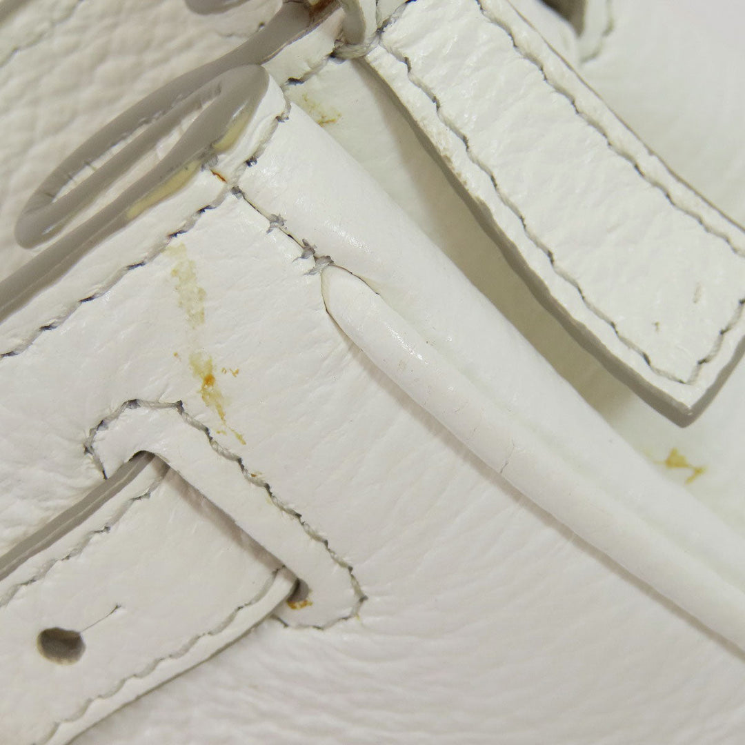 Maison Margiela Handbag leather white 2WAY Women Used Authentic