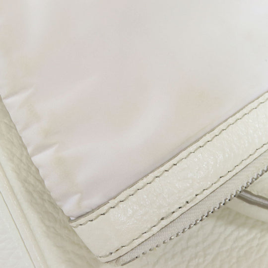Maison Margiela Handbag leather white 2WAY Women Used Authentic
