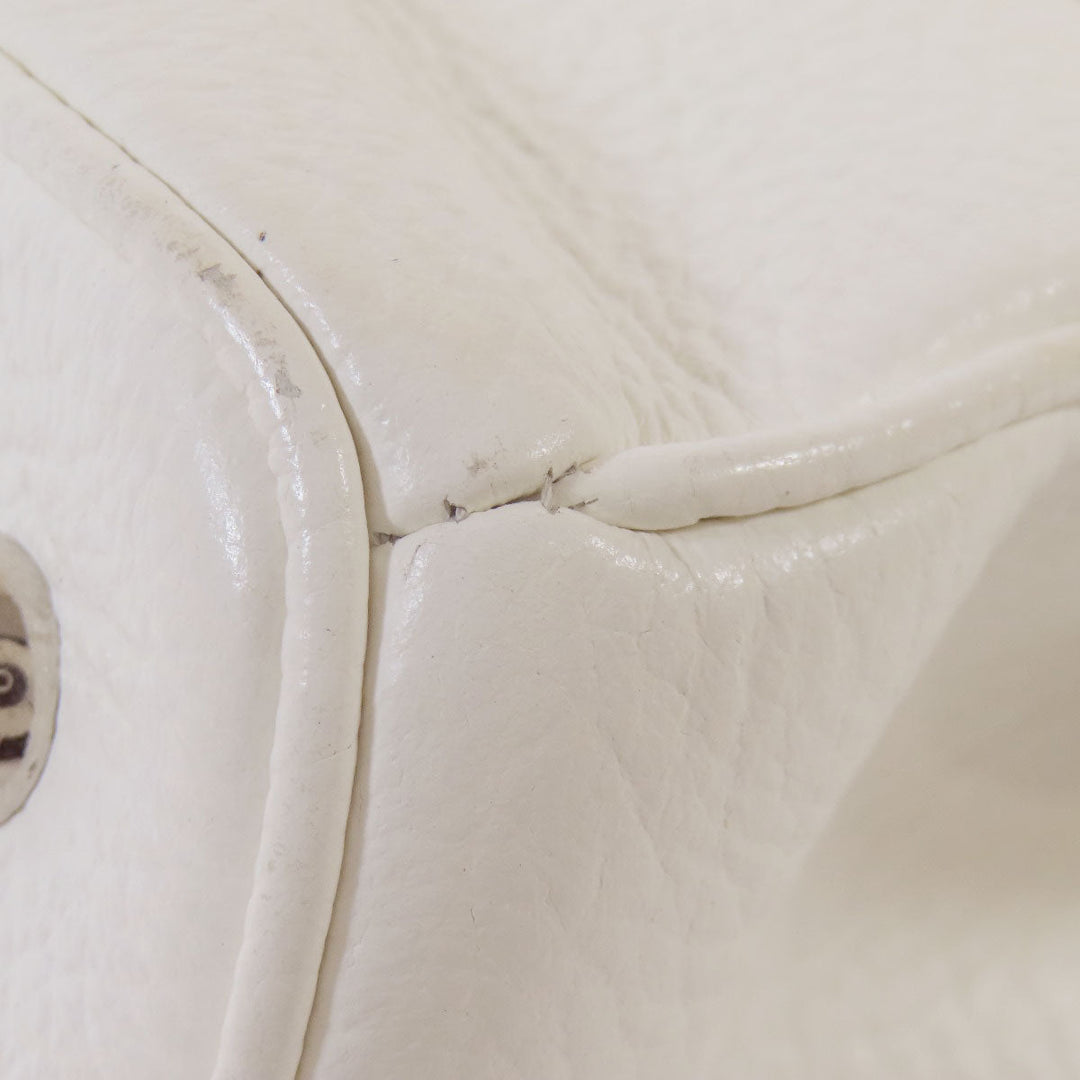 Maison Margiela Handbag leather white 2WAY Women Used Authentic