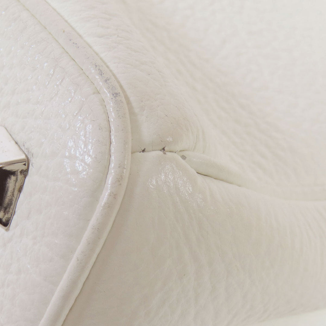 Maison Margiela Handbag leather white 2WAY Women Used Authentic