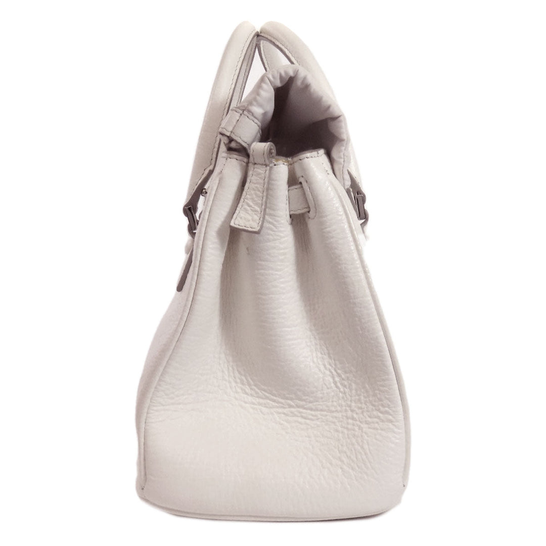 Maison Margiela Handbag leather white 2WAY Women Used Authentic