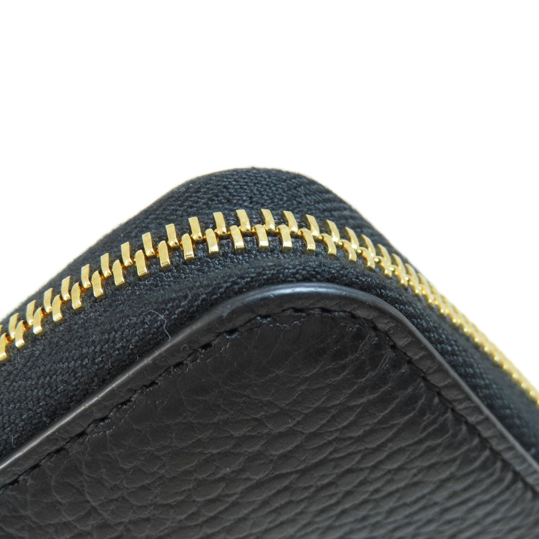 GUCCI Long Wallet Purse 509644 leather black Interlocking G