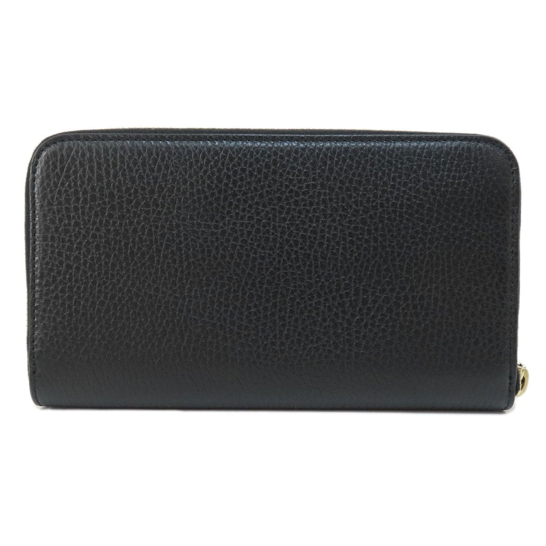 GUCCI Long Wallet Purse 509644 leather black Interlocking G