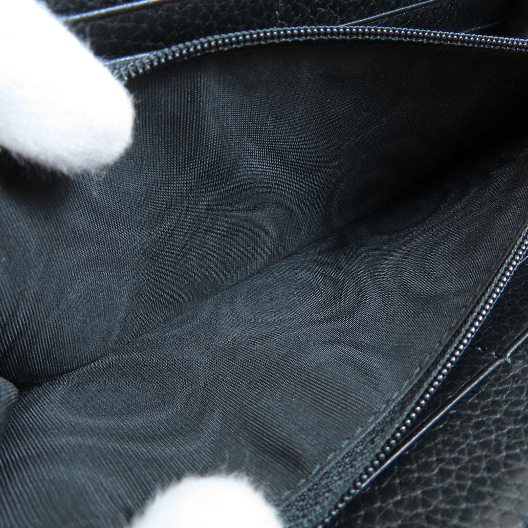 GUCCI Long Wallet Purse 509644 leather black Interlocking G