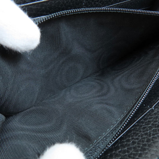 GUCCI Long Wallet Purse 509644 leather black Interlocking G