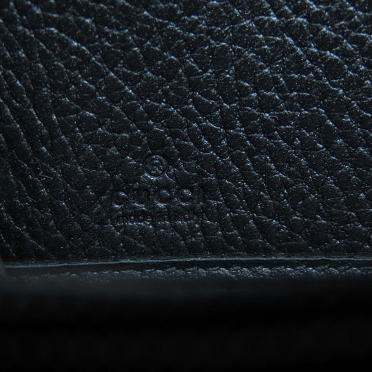 GUCCI Long Wallet Purse 509644 leather black Interlocking G