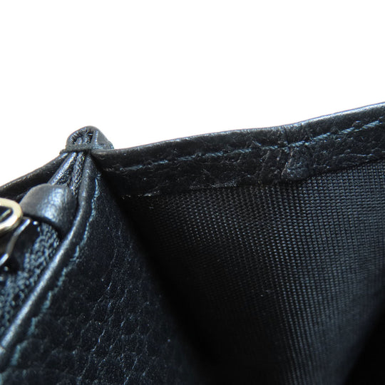 GUCCI Long Wallet Purse 509644 leather black Interlocking G