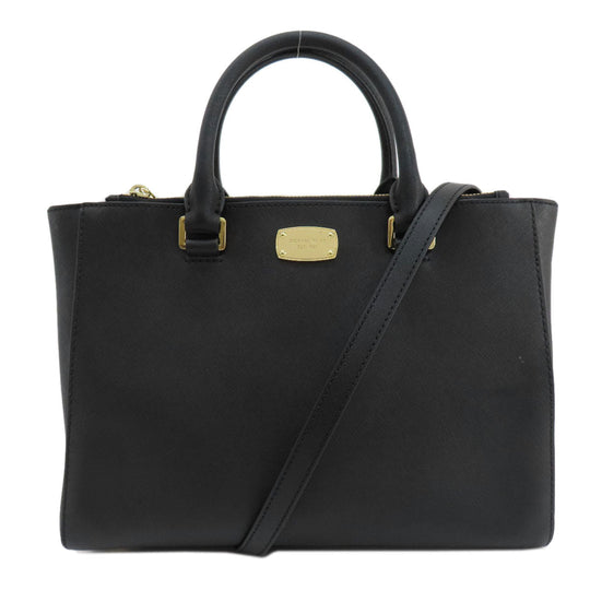 MICHAEL KORS Tote Bag PVC black 2WAY Women Used Authentic