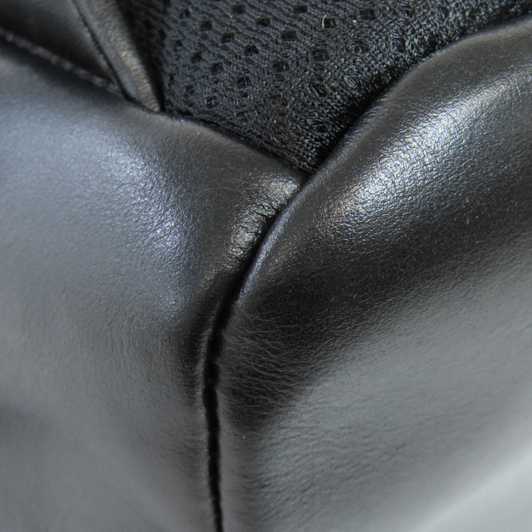 MICHAEL KORS Backpack PVC black MK signature Women Used Authentic