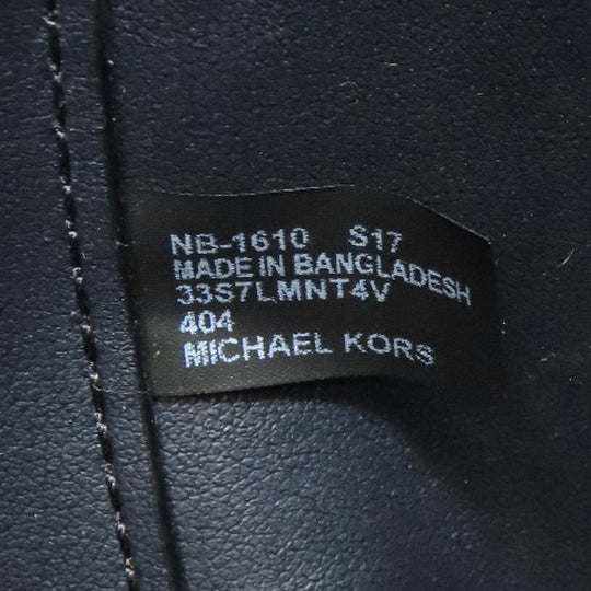 MICHAEL KORS Tote Bag PVC Navy MK signature Women Used Authentic