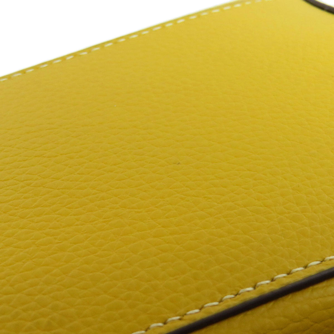 COACH Handbag CA177 leather yellow 2WAY Women Used Authentic