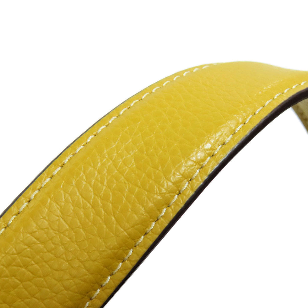 COACH Handbag CA177 leather yellow 2WAY Women Used Authentic