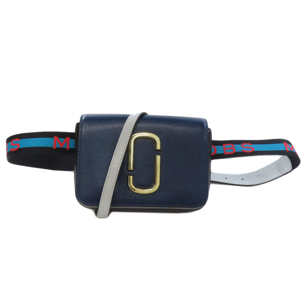 MARC JACOBS Sling bag PVC Navy Double J 2WAY Women Used Authentic