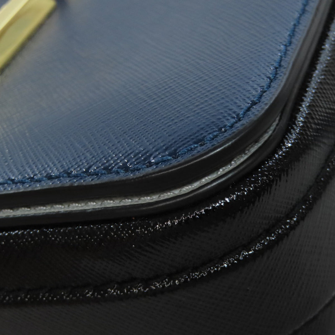 MARC JACOBS Sling bag PVC Navy Double J 2WAY Women Used Authentic