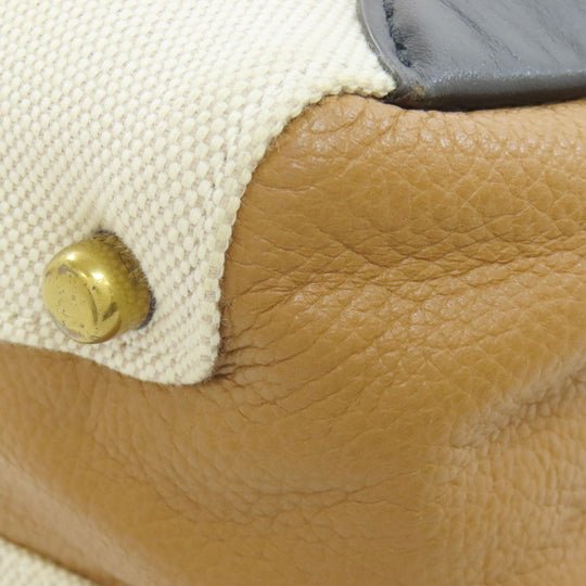 COACH Tote Bag 89971 Canvas, Leather beige Hadley Hobo Women Used Authentic