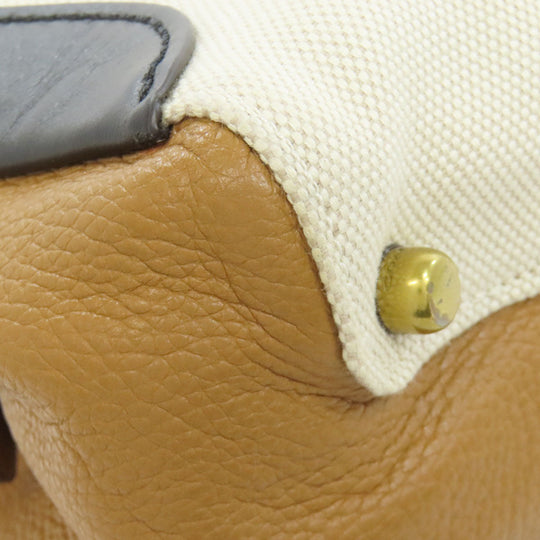 COACH Tote Bag 89971 Canvas, Leather beige Hadley Hobo Women Used Authentic