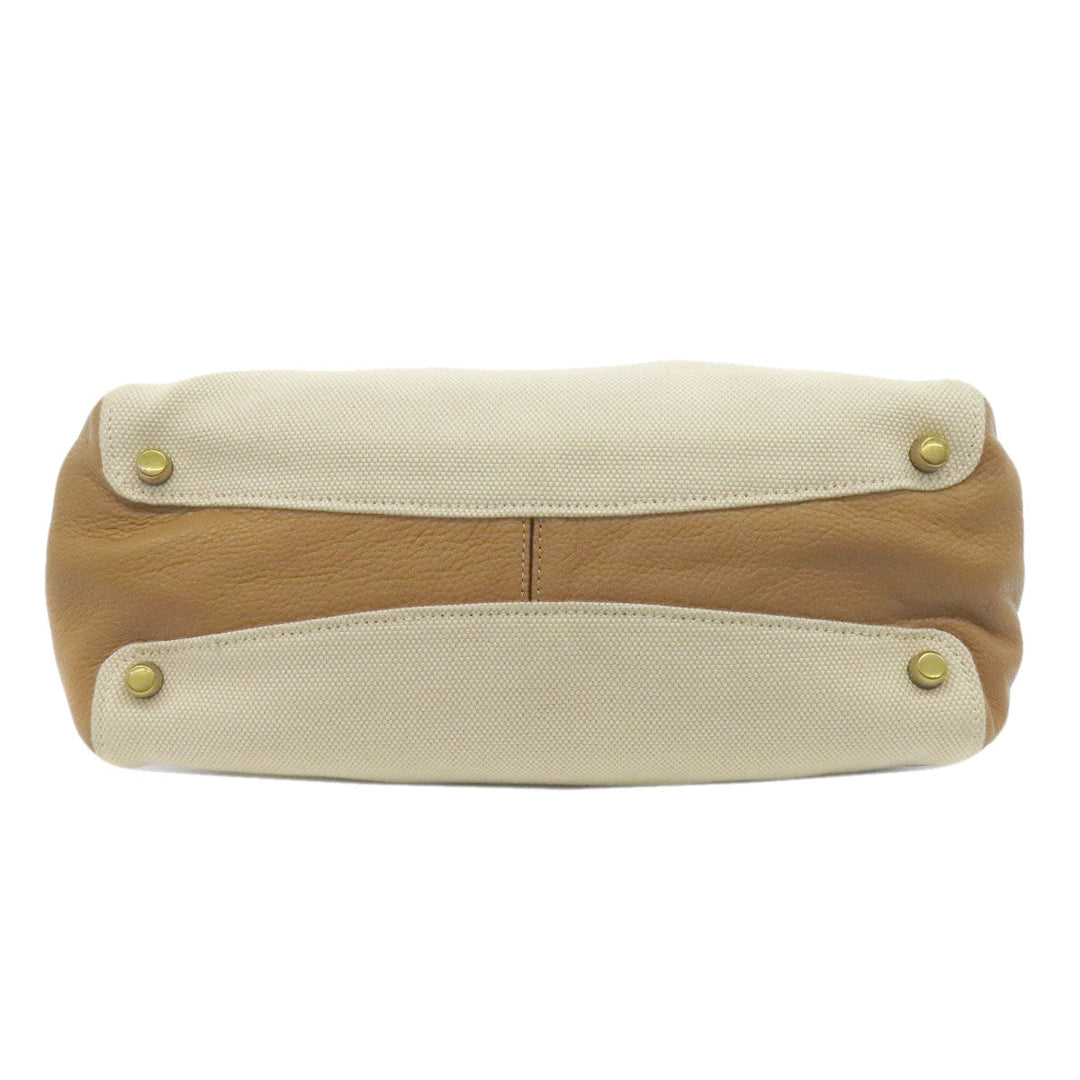 COACH Tote Bag 89971 Canvas, Leather beige Hadley Hobo Women Used Authentic