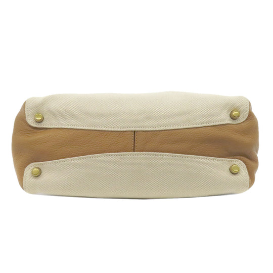 COACH Tote Bag 89971 Canvas, Leather beige Hadley Hobo Women Used Authentic