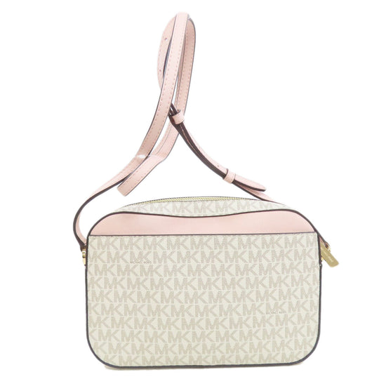 MICHAEL KORS Shoulder Bag PVC white MK signature Women Used Authentic