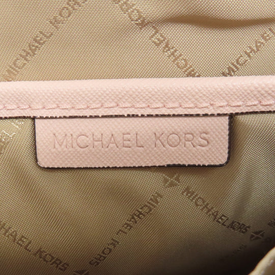 MICHAEL KORS Shoulder Bag PVC white MK signature Women Used Authentic