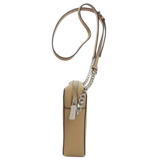 MICHAEL KORS Shoulder Bag PVC beige ChainShoulder Women Used Authentic