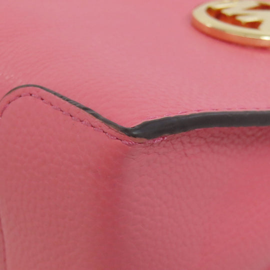 MICHAEL KORS Handbag leather pink logo 2WAY Women Used Authentic
