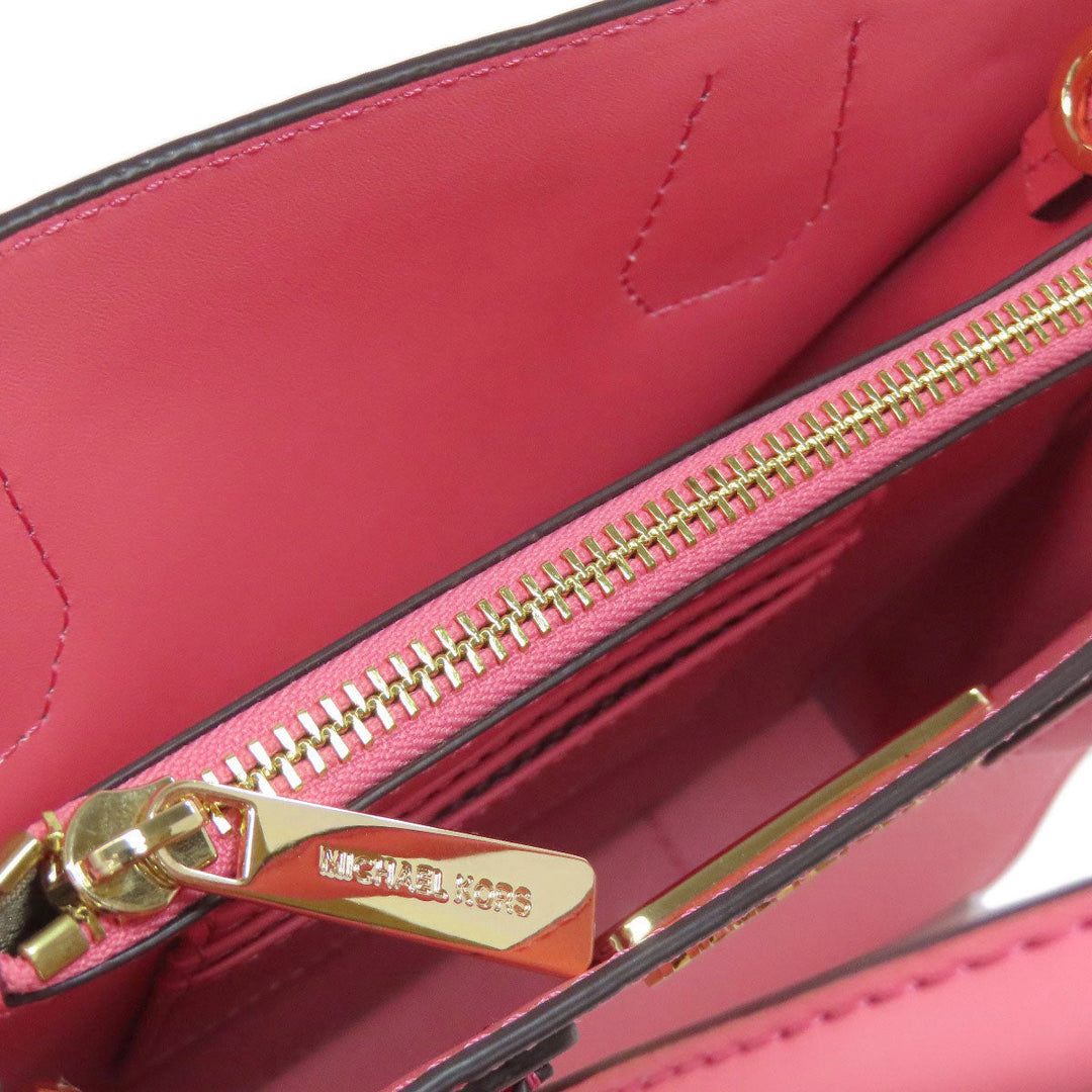 MICHAEL KORS Handbag leather pink logo 2WAY Women Used Authentic