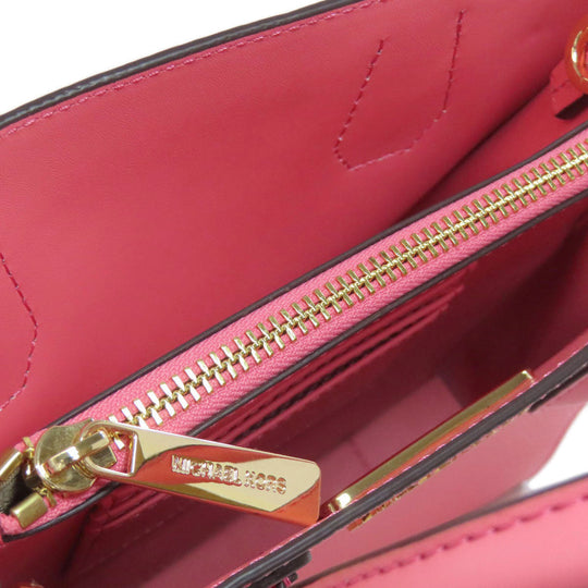 MICHAEL KORS Handbag leather pink logo 2WAY Women Used Authentic