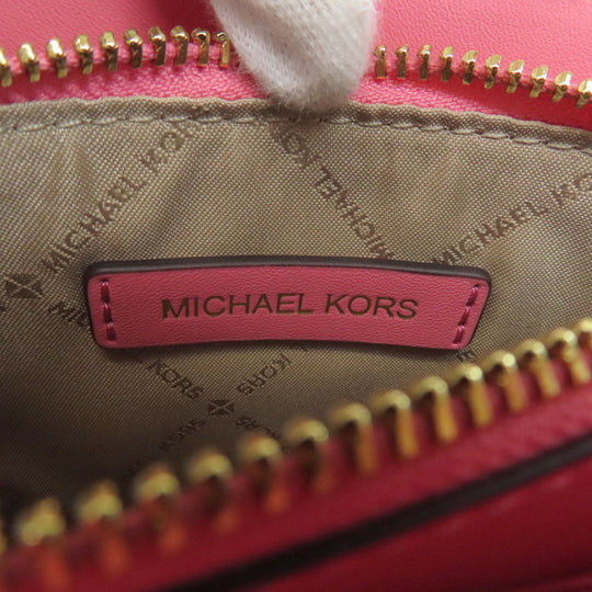 MICHAEL KORS Handbag leather pink logo 2WAY Women Used Authentic