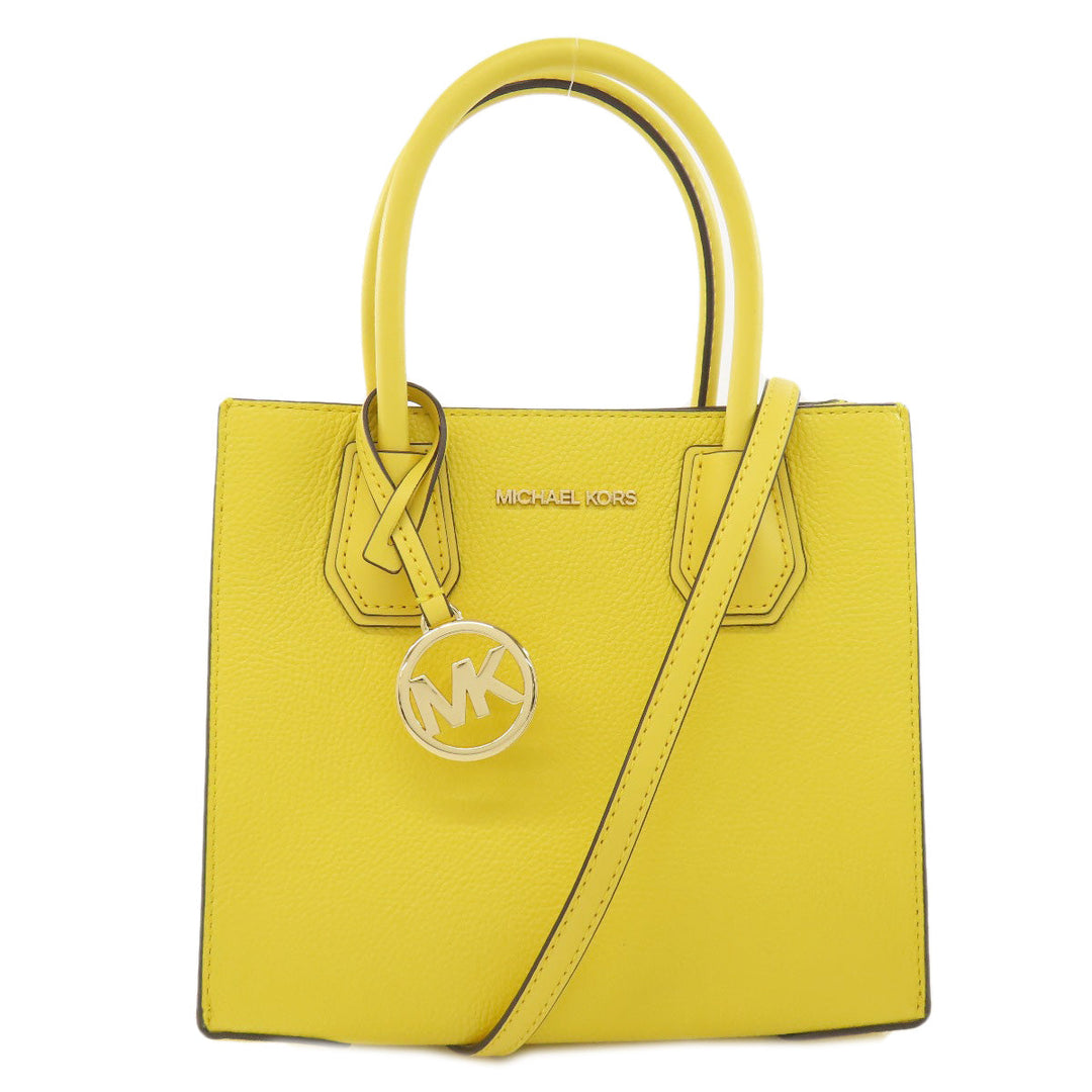 MICHAEL KORS Handbag PVC yellow logo Women Used Authentic