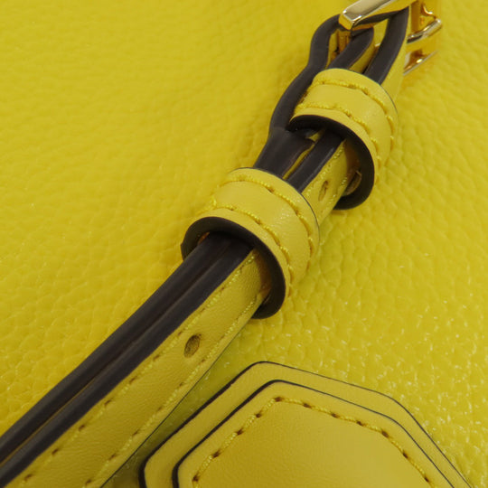 MICHAEL KORS Handbag PVC yellow logo Women Used Authentic