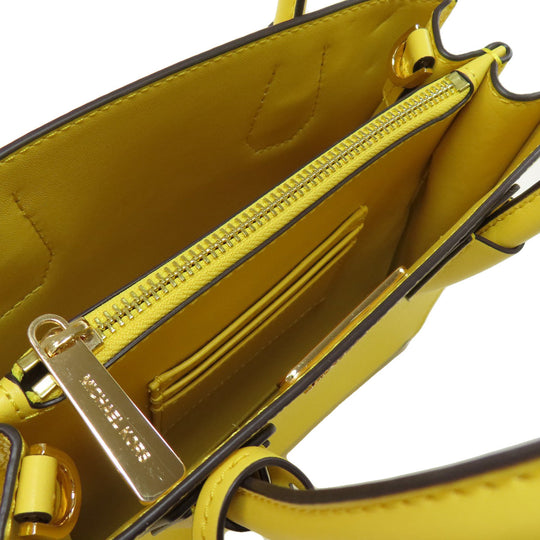 MICHAEL KORS Handbag PVC yellow logo Women Used Authentic