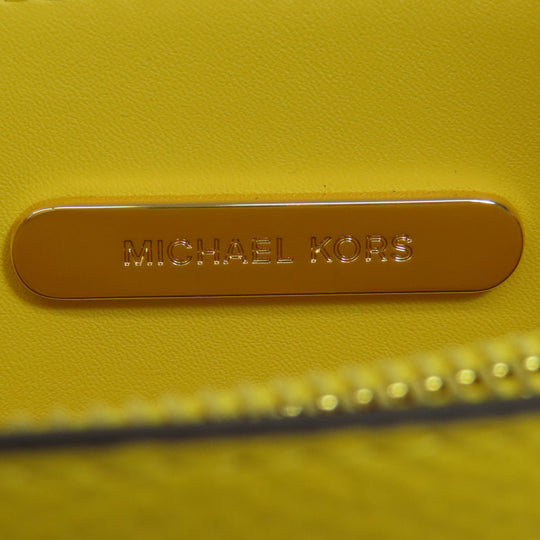 MICHAEL KORS Handbag PVC yellow logo Women Used Authentic