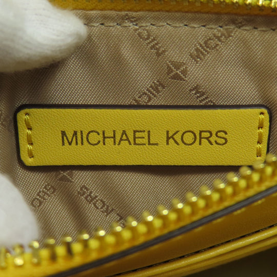 MICHAEL KORS Handbag PVC yellow logo Women Used Authentic