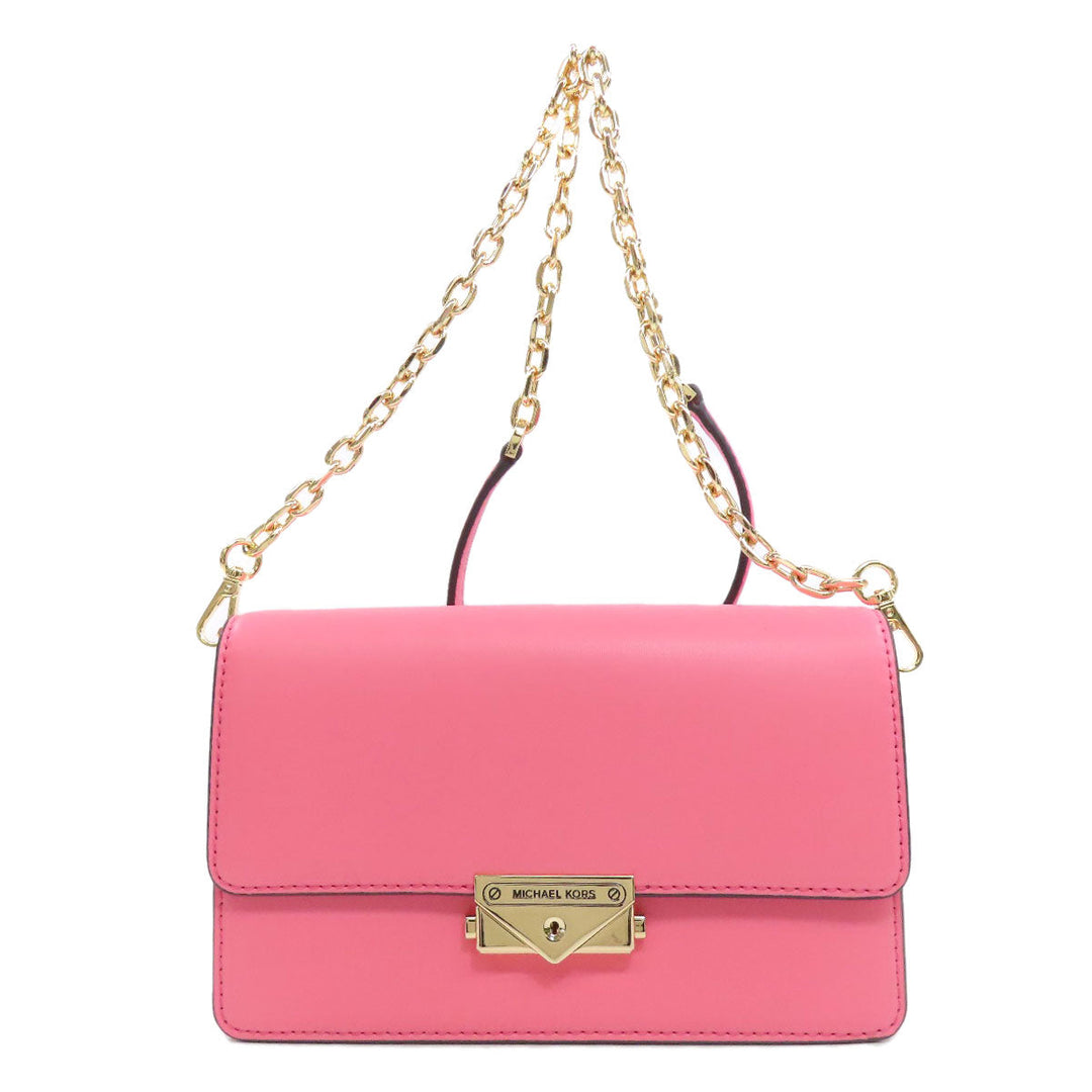 MICHAEL KORS Shoulder Bag leather pink ChainShoulder Women Used Authentic