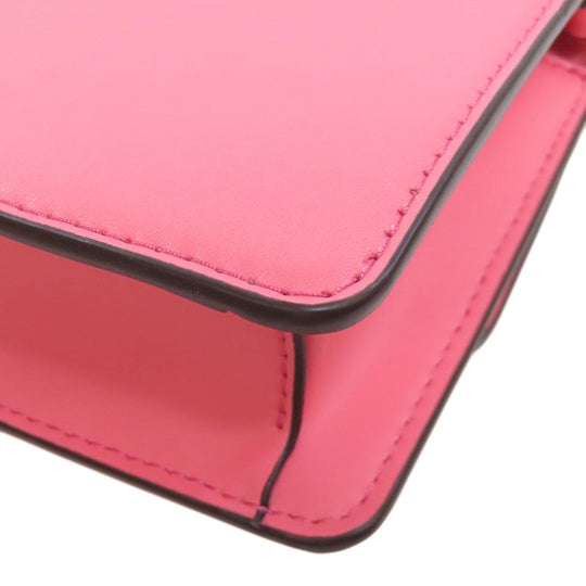 MICHAEL KORS Shoulder Bag leather pink ChainShoulder Women Used Authentic